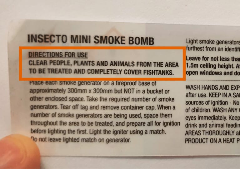 Flea bomb label directions for use